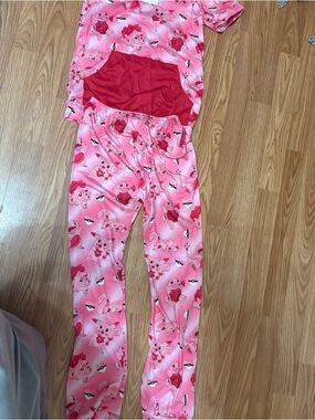 Girls Pink Character Pajama Set - Cozy Two-Piece Nightwear 7xl